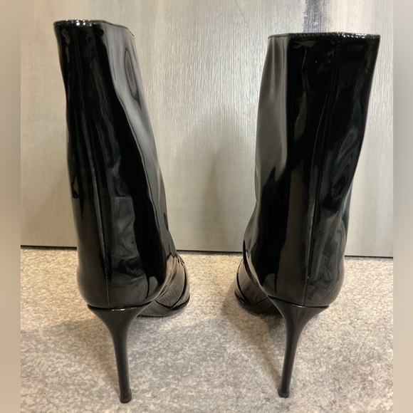 Giuseppe Zanotti Raquel Black Patent Leather Boots, Gold Trim Size 38.5 (US 8.5) - Picture 5 of 16